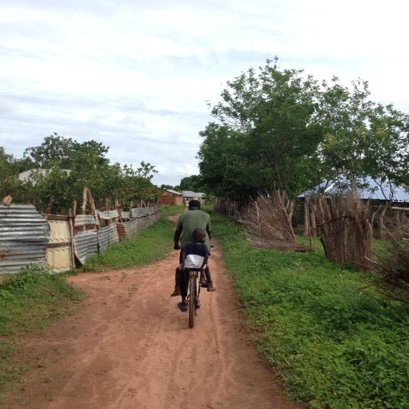 Ministry on the bicycle in the village